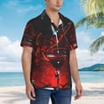 thumbnail image 6 of Picia Halloween Vampire Party Gentle Cotton Regular Fit Short Sleeve Casual Hawaiian Shirt for Men-Small, 6 of 8