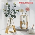 thumbnail image 2 of Florero de Metal con Soporte, Florero de Vidrio Transparente, Escritorio, Plantas Hidropónicas para el Hogar, Decoración del Hogar, Decoración de Oficina A, 2 of 5