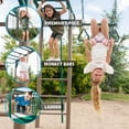 thumbnail image 3 of Lifetime Kid's Monkey Bar Adventure Metal Swing Set with Slide and Trapeze Bar (90143), 3 of 10