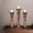 Medium Burnt_1, variant on Traditional White Wash Eco-friendly Handmade Mango Wood Set Of Three 6",9" & 12" Pillar Candle Holder for use, Living Room, Dinning Room, Study Room, Spa, Restaurants, Place Of Worship, etc