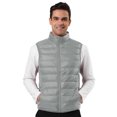 thumbnail image 1 of Lars Amadeus Chaleco acolchado acolchado sin mangas con cremallera, ligero, para hombre, de invierno gris S, 1 of 5