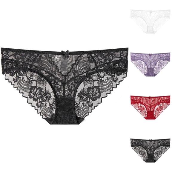 Bxsruta Women's Low Rise Hip Lifting Sheer Mesh Lace Panties for Daily Comfort and Casual Wear