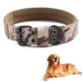 thumbnail image 1 of Nvzi Collar táctico ajustable para perros, de nailon militar, con hebilla de metal resistente, antidesgaste, cinco niveles ajustables, adecuado para perros medianos y grandes, camuflaje L, 1 of 5