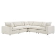 thumbnail image 2 of Modway Commix 5-Piece Upholstered Fabric & Wood Sectional Sofa in Ivory, 2 of 5