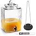 thumbnail image 3 of Apaca Glass Beverage Dispenser with Stand (5 Gallons) + White Broad Tip Chalk Marker – Includes Customizable Hanging Chalkboard Sign for Personalized Labels by Pixiss, 3 of 4