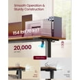 thumbnail image 4 of VASAGLE Electric Standing Desk, Height Adjustable Desk, Sedentary Reminder, 4 Memory Heights, for Home Office, 63 x 27.6 Inches, Rustic Brown, 4 of 5