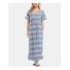 Karen Kane Cuffed Sleeve Dress Off-White/Blue