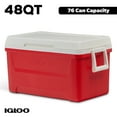 thumbnail image 4 of (2 pack) Igloo 48 QT Laguna Hard Sided Ice Chest Cooler, Red, 4 of 18