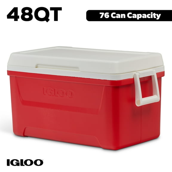 Igloo 48 QT Laguna Ice Chest Cooler, Red