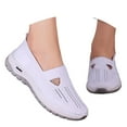 thumbnail image 3 of Womens Shoes,Walking Shoes Breathable Mesh Flat for Daily Wear Comfortable Walking Shoes for Jeans Pants,Shoes for Women,White,7, 3 of 9