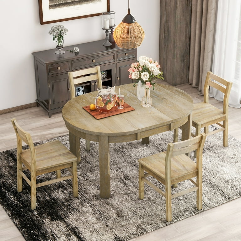 4 to 6 best sale extendable dining table set