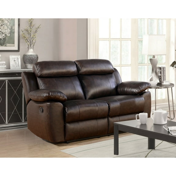 Abbyson Dominica Top Grain Leather Reclining Loveseat