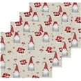 thumbnail image 2 of SKYSONIC Christmas Gnome Washcloths Set of 4, Highly Absorbent Soft Cotton Fingertip Towels for Bathroom, Kitchen, Gym, Spa, Home Decor, 12 x 12 Inch, 2 of 7