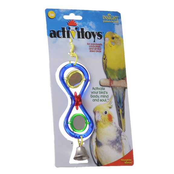 JW HOUR GLASS MIRROR BIRD TOY