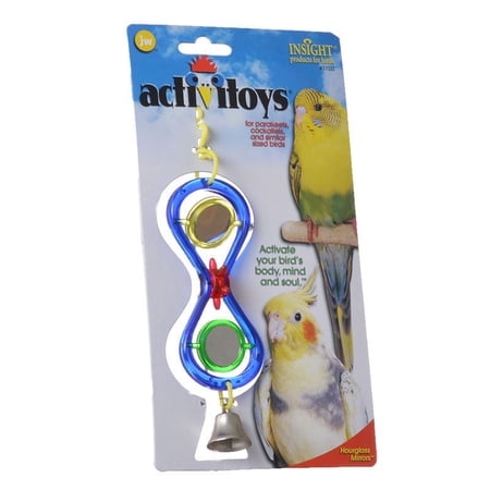 JW HOUR GLASS MIRROR BIRD TOY