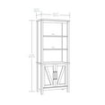 thumbnail image 3 of Better Homes & Gardens Modern Farmhouse Bookcase with Doors, Gray Finish, 3 of 13