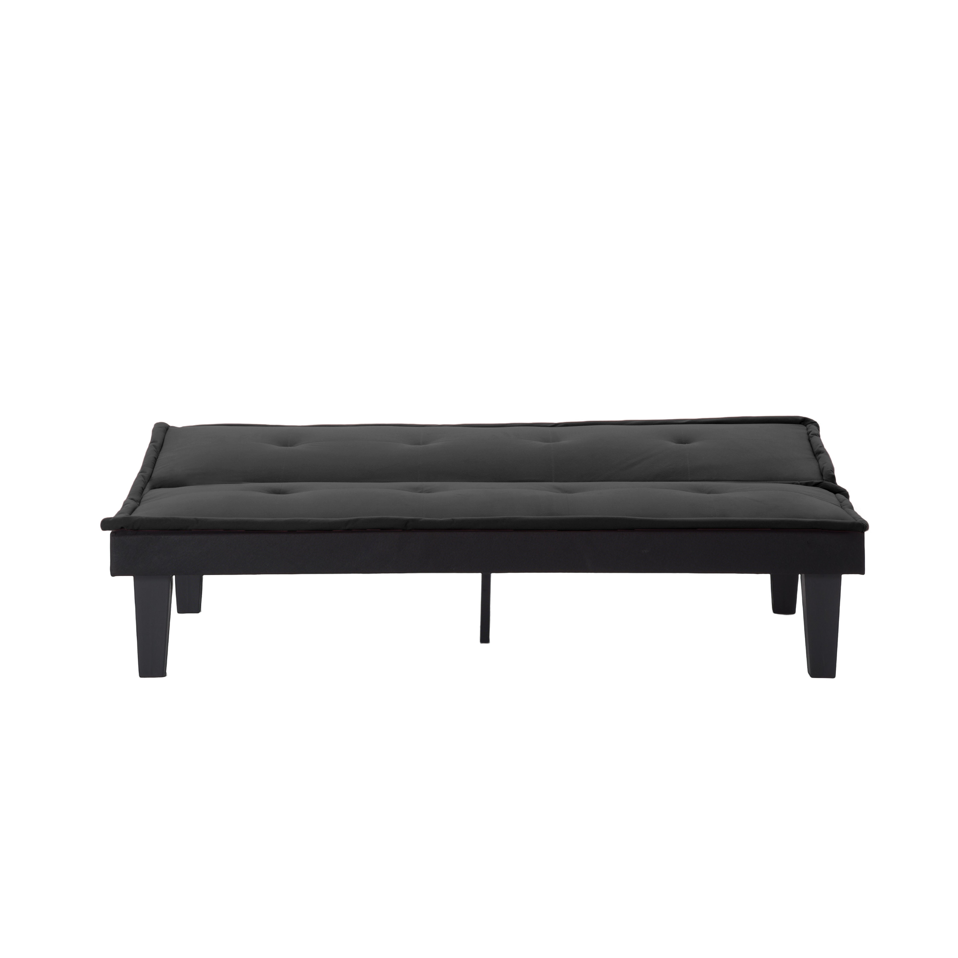 Gewnee 62.99”Futon Sofa Bed,Loveseat Sleeper Sofa with 5-level Adjustment,Suitable for Apartments,Offices or Guest Rooms.Black