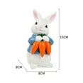 thumbnail image 4 of Easter Bunny Ornament Resin Statue Garden Patio Yard Decoration Indoor Outdoor Holiday Decor Cute Rabbit Figurine, 4 of 4