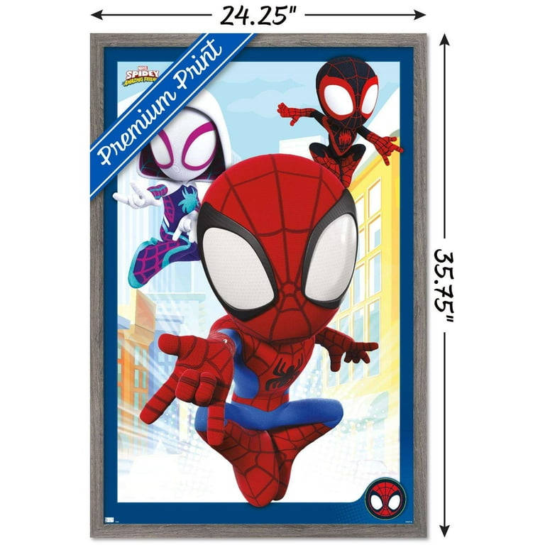 Marvel Spidey And His Amazing Friends - Group Wall Poster, 22.375 x 34,  Framed 