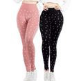 thumbnail image 1 of Set De 2 Leggings Casual o Deportivos Unitalla De Cintura Alta De Mujer En Color Sólido, 1 of 5