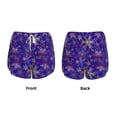 thumbnail image 3 of Daiia blue purple Snowflake Pattern Women's 2 in 1 Running Shorts - Lightweight Athletic Workout Gym Yoga Shorts Liner with Phone Pockets-X-Large, 3 of 7