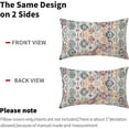 thumbnail image 4 of Bohemian Ethnic Boho Lumbar Pillow Covers 12X20 in Teal Red Orange Blue Carpet Vintage Decorative Couch Pillow Cases with Zipper Set of 2 Home Decor for Living Room Bedroom Bed Cushion Outdoor, 4 of 6