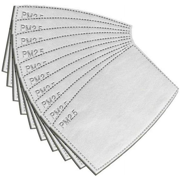 CHILDREN SIZE (4" x 2.75") 10 Pieces of 5-Layers PM2.5 Activated Carbon Filter