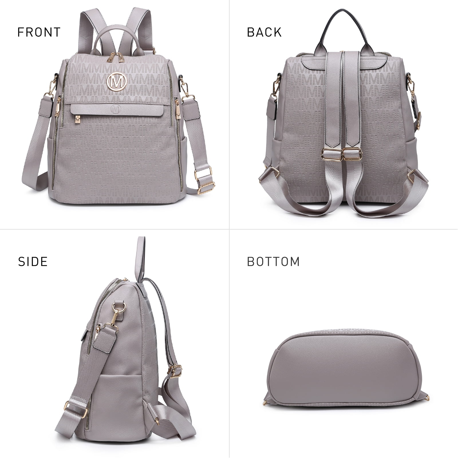 MKP COLLECTION Women Fashion Backpack Purse Travel Shoulder Bags and Purse 2Pcs