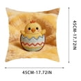thumbnail image 3 of Weloille Housse de Coussin de Pâques 1,48 x 1,48 Pi 1 Pce, Taie d'Oreiller Décorative Imprimée Douce, Housse de Coussin Résistante à l'Usure avec Fermeture Éclair Dissimulée, Convient au Sofa, au Lit, au Salon et au Patio Sans Noyau d'Oreiller, 3 of 5