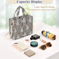 thumbnail image 5 of FORMRS Womens Corduroy Tote Bag Crossbody Shoulder Purse Handbag with Detachable Strap, Gray Cartoon Ghost, 5 of 6