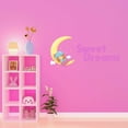 thumbnail image 3 of Sweet Dreams Cute Girls Slpeeing Over Moon Quote Wall Design Wall Art Sticker Designs Vinyl Stickers For Home House Walls Rooms Windows Bedroom Decoration Size (26x26 inch), 3 of 3