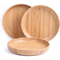 thumbnail image 1 of Assiettes en Bambou 7,5 Pouces Assiettes Rondes en Bambou Réutilisables Ensemble de Vaisselle en Bois Léger pour Collation, Dessert, Assiettes Classiques Incassables, 1 of 7