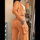 thumbnail image 5 of Conjunto de Dos Piezas para Mujer: Blazer Corto, Chaqueta y Pantalón de Trabajo de Cintura Alta y Pierna Amarillo XL, 5 of 6