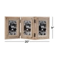 thumbnail image 3 of DecMode 3-Opening 4" x 6" Beaded Brown Photo Frame, 3 of 9