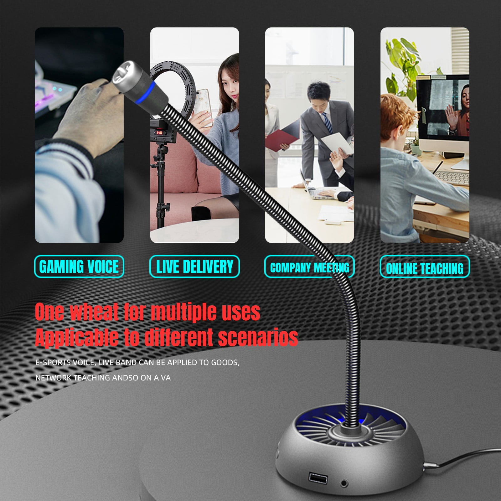 Mrzvby Gifts for Women Clearance!F15 Wired Omnidirectional USB Mic Audio Recording Microphone 360°Sound