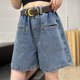 thumbnail image 3 of Pantalones vaqueros casuales de cinco cuartos para niños, pantalones cortos finos de verano con bolsillo para niños y niñas, pantalones de poliéster para niños, 3 of 8
