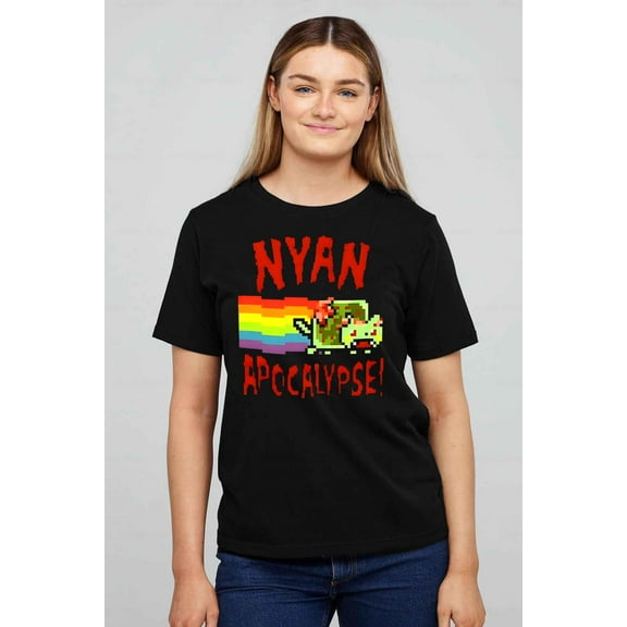 Nyan Cat Apocalypse Funny Meme T-shirt unisex up to 5XL