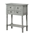 thumbnail image 4 of Covenience Concepts Kendra 3 Drawer Hall Table with Shelf, Wirebrush Light Gray, 4 of 4