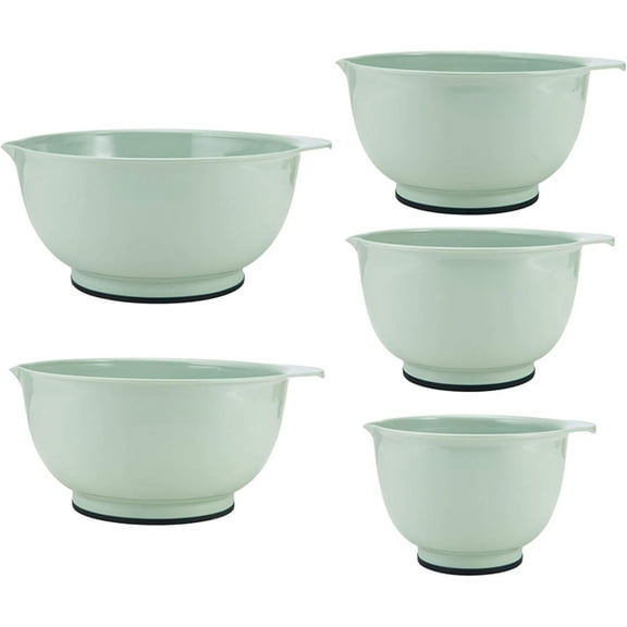 Classic Mixing Bowls, Set of 5, Pistachio