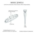thumbnail image 6 of Rosec Jewels Lab Diamond Anniversary Ring for Women (Ef-Vs Quality) - Princess Cut Diamond 3 Stone Ring, 14K White Gold, US 9.00, 6 of 7