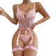 thumbnail image 1 of Gibobby Conjunto de lencería Sexy Ropa Interior Divertida para Mujer, Escote En V Profundo, Encaje Sexy, Vestido Transparente, Vestido para Conjuntos De Lencería(Rosa, G), 1 of 5