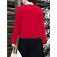 thumbnail image 6 of Sociala Knit Cardigans for Womens Long Sleeve Tops Button Down Crew Neck Cardigan Sweater, 6 of 7