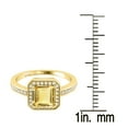 thumbnail image 3 of Gold Over Sterling Silver With Natural Citrine and White Topaz Solitaire Ring, 3 of 3