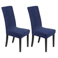 thumbnail image 1 of Juego de 2 Fundas de Silla Impermeables Uxcel, Fundas de Silla de Jacquard Elásticas para Comedor Lavables [Azul Marino], 1 of 1