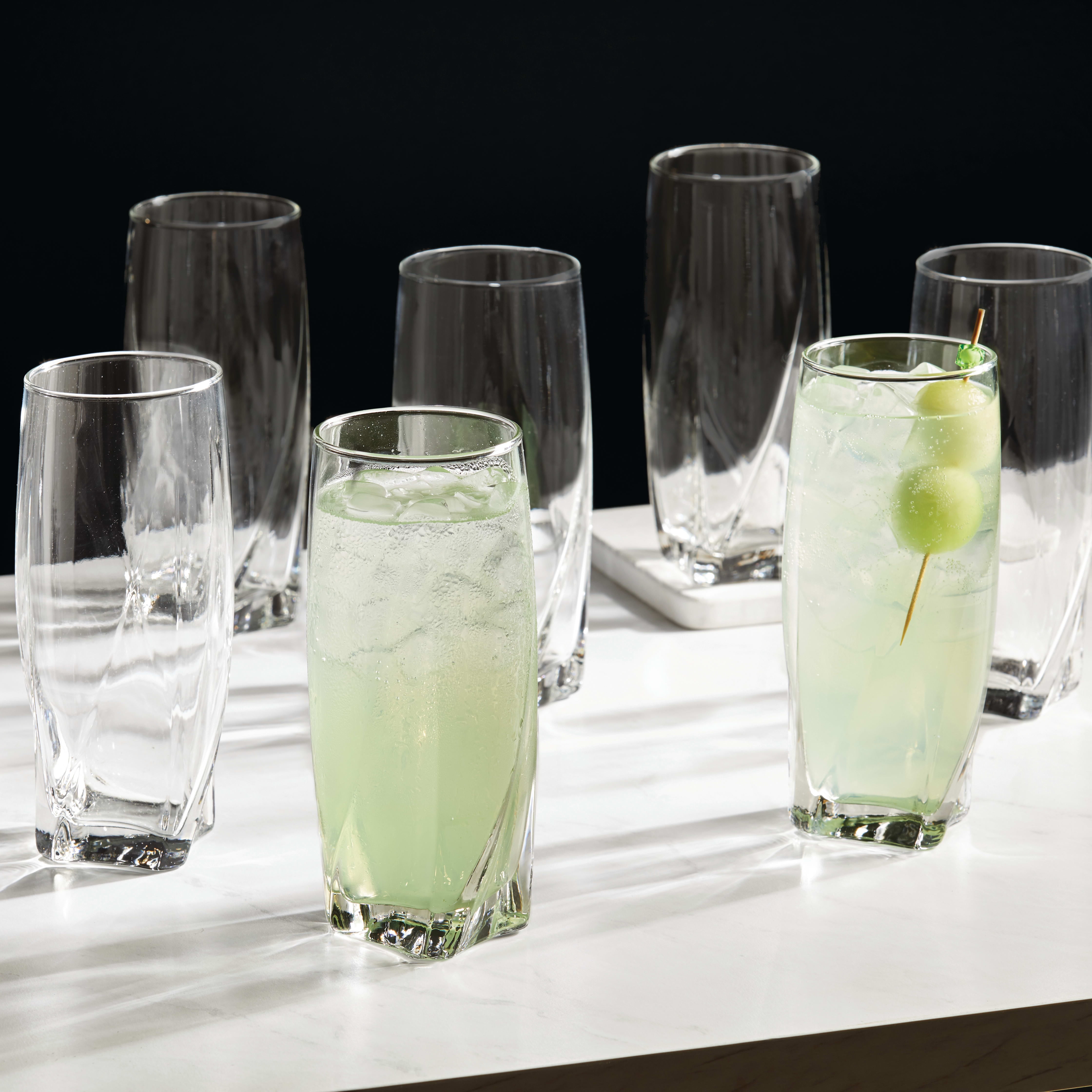 Better Homes & Gardens Reeve Drinking Glasses, 17 oz, Set of 8 