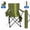 Green, variant on Folding Camping Chair with Built-in Cooler, 350 lb Heavy Duty Portable Outdoor Chair with Cup Holder, Side Pockets and Carry Bag, Black
