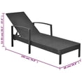 thumbnail image 4 of vidaXL Chaise Longue avec Coussin en Rotin Synthétique Noir, 4 of 4