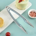 thumbnail image 5 of Kitchen Tongs Set of 3 | Food Grade Plastic | Gray Blue | High Temp , Nonstick | 9.92 in | Slotted Grill, Barbecue, Baking, Frying, Serving | Easy Clean Locking Clips, 5 of 6