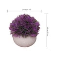 thumbnail image 2 of Bola de hierba artificial en maceta, simulación de hierba, decoración de plantas, decoración de la mesa de la oficina en casa, hierba tipo 4, morado Advancent HA7593-10B, 2 of 6