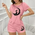 thumbnail image 7 of Elvqul Pajamas for Women Two Piece Loungewear Pink Soft Tops and Shorts Short Sleeve Juniors Pajama Set Graphic, 7 of 7